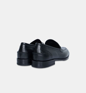 حذاء لوفرز جلد بمقدمة مستديرة