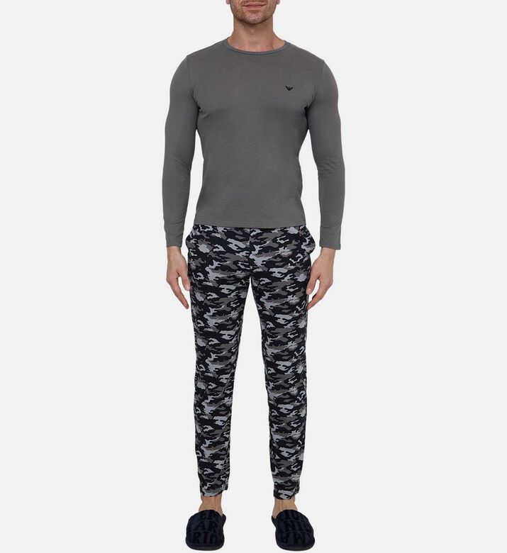Knit Shirt Pants 2-piece Pyjama Set