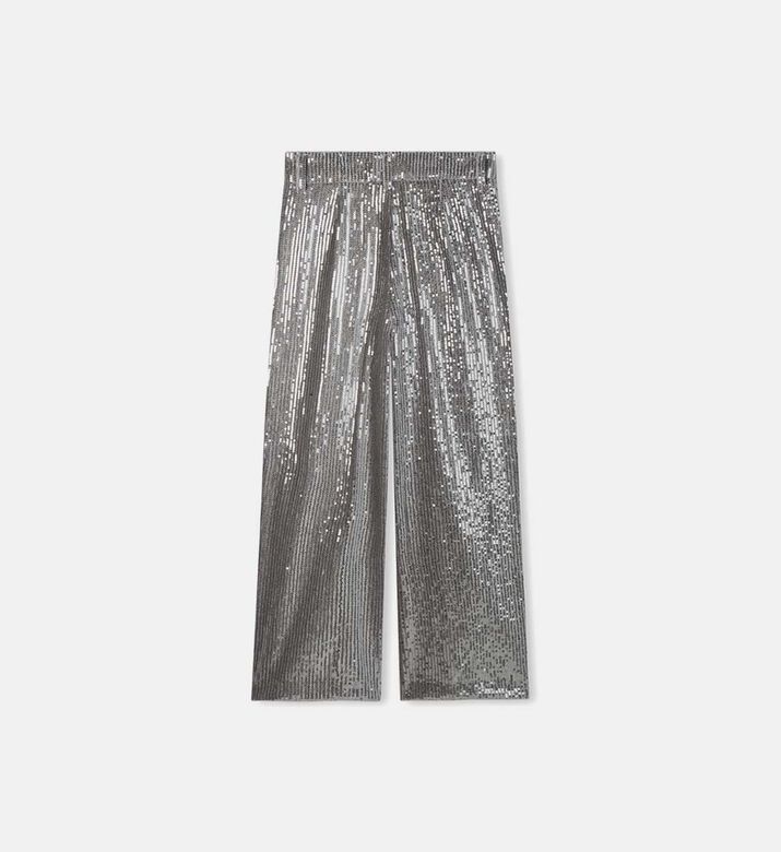 بنطال بقصة عادية مزين بترتر