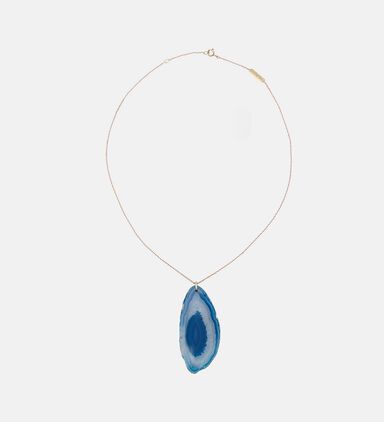 Agate Slice Pendant Necklace