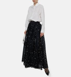 Edward Achour Paris Pearl-embellished Button-down Shirt, Model View