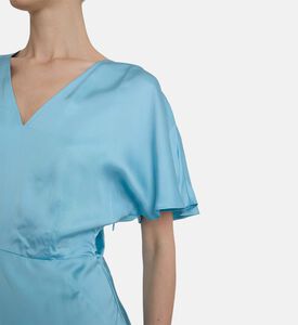 Satin Short-sleeve Midi Dress Satin Short-sleeve Midi Dress