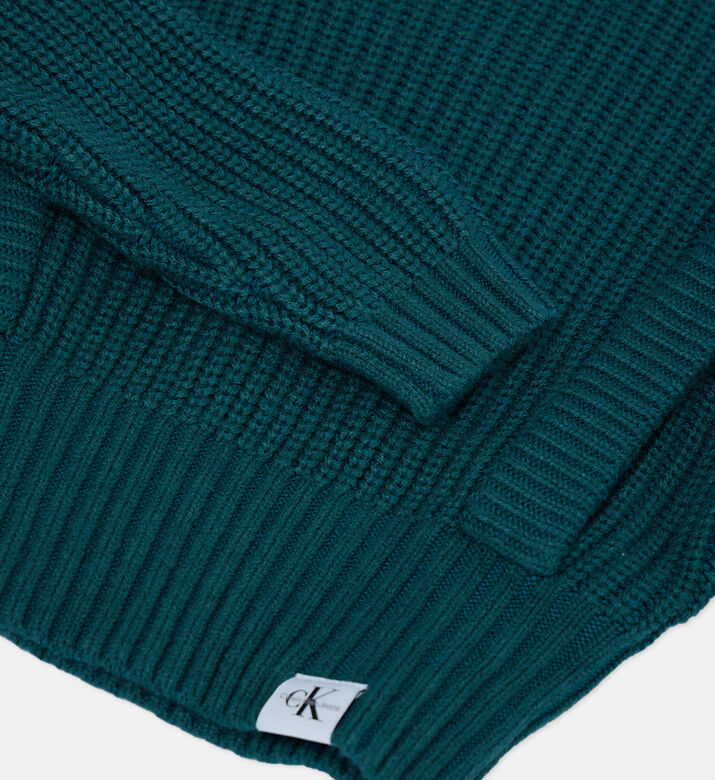 Wool Peplum Ribbed Jumper