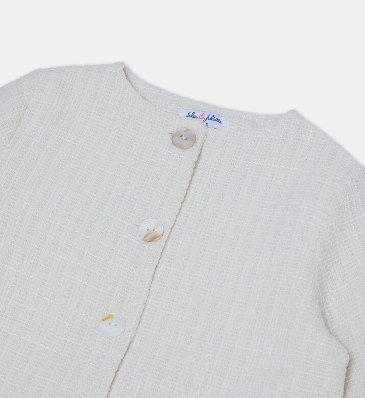 Textured Knit Button-up Cardigan