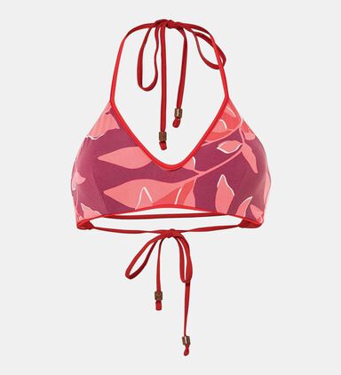 Scarlet Red River Sporty Bikini Top