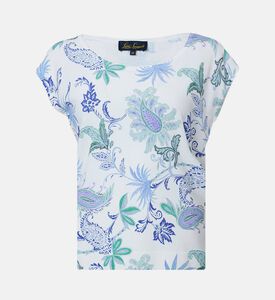 Paisley-print Short-sleeve Top