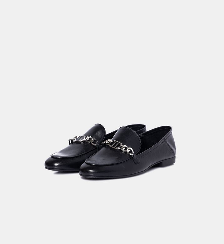 Geometric Metal Leather Loafers Geometric Metal Leather Loafers