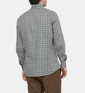 قميص قطن بنقشة مربعات