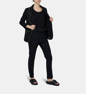 Trimmed Single Breasted Blazer