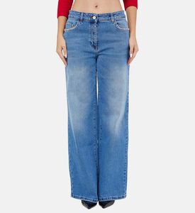 Embroidered Wide-legged Jeans