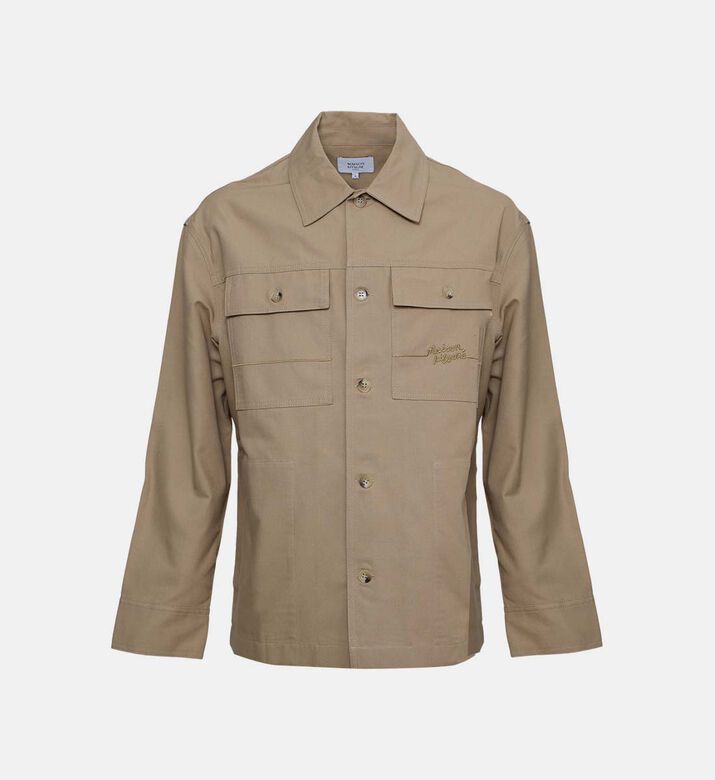 قميص فضفاض قطن بنمط عمل