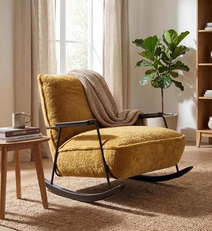 Home Deco and More Faux Fur Rocking Chair, Packshot View