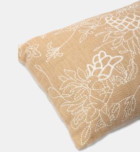Home Deco and More Lodi Handloom Cotton Throw Filled And Vaccumed Cushion, Yellow, Packshot View