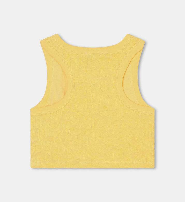 Terry Towel Jumbled Logo Sport Bra Terry Towel Jumbled Logo Sport Bra