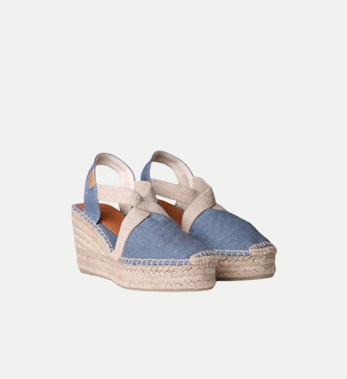 Toda-nt Vegan Linen High-wedge Closed-toe Espadrille