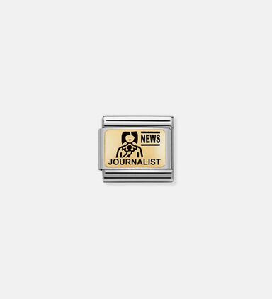 Composable Classic 18k Gold Journalist Plate