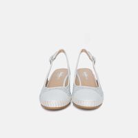 Patterned Slingback Wedges