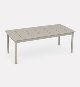 Home Deco and More Laser-cut Aluminum Extension Dining Table, Taupe, Packshot View