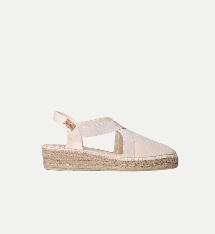 Toni Pons Verona Linen Comfort Wedge Espadrille, Off-white, Eu-39, Packshot View