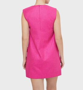 فستان قصير من الصوف بجيوب أمامية