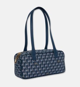 Maya.M Long Cylindrical Monogram Bag, Navy, Packshot View