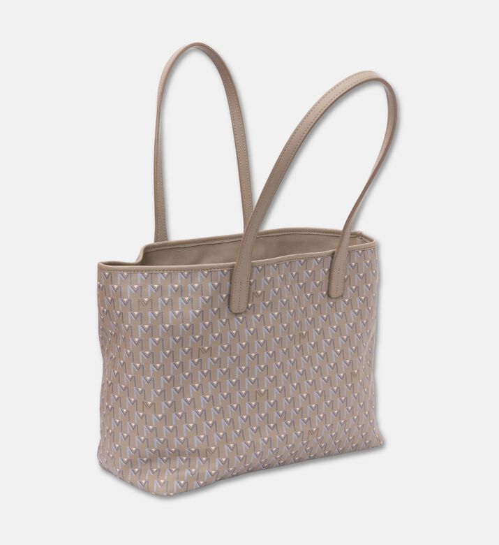 Maya.M Vegan Leather Medium Tote Bag, Greige, Packshot View