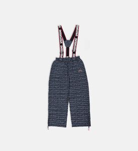 All-over Logo-print Suspender Down Pants