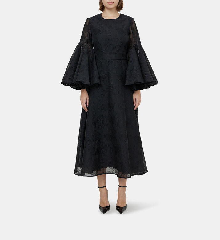 Swirling Nocturne Flared Dress