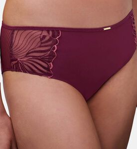 Chantelle Shorty, Burgundy, Xl, Model View
