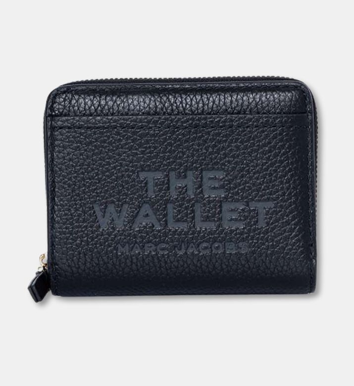 Marc Jacobs The Leather Mini Compact Wallet, Black, Packshot View