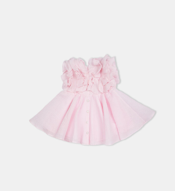 Girl Delicate Petal Flared Dress