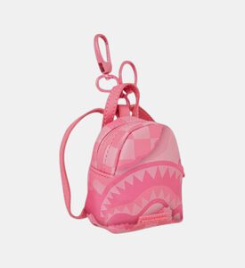 سلسلة مفاتيح بشكل حقيبة ظهر بنمط مربعات