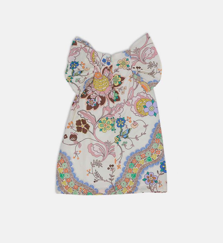 فستان بأكمام مرفرفة