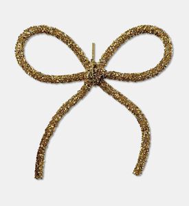 Shishi Ornament Diamond Beads Bow, Gold, 13-cm, Packshot View