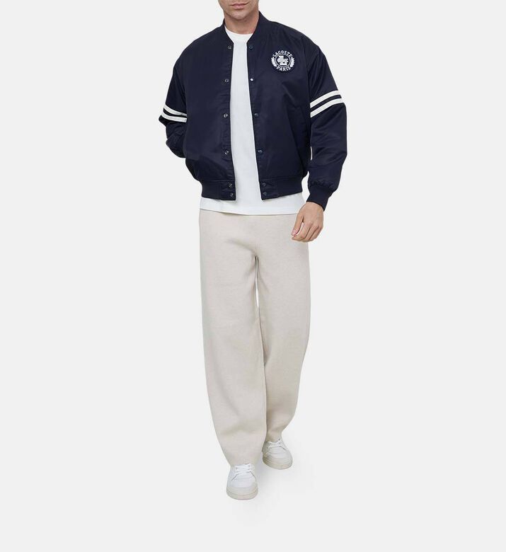 Embroidered Badge Water-repellent Bomber Jacket