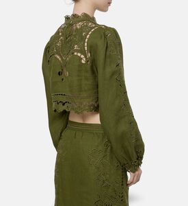 Farm Rio Majestic Garden Blouse, Model View