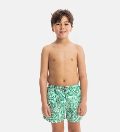 Mini Green Labyrinth Swim Shorts