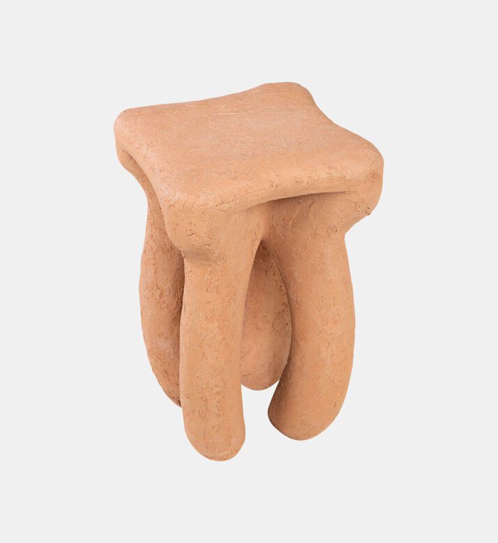 Versmissen Look Glass Fiber Curved Leg Stool, Packshot View