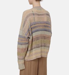 كارديغان محبوك منسوج بألوان متعددة