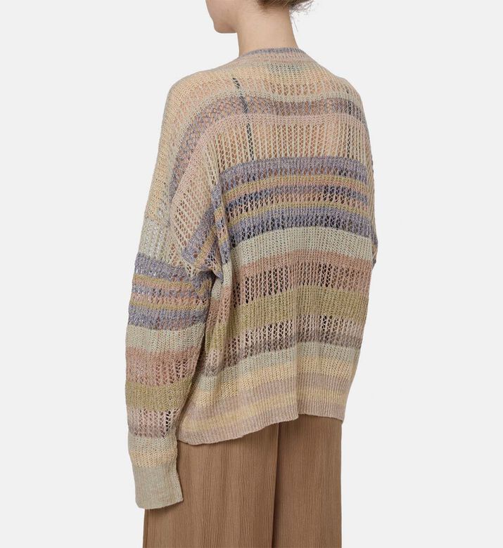 كارديغان محبوك منسوج بألوان متعددة
