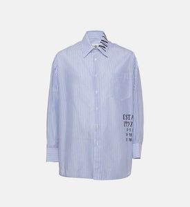 Cotton Stripped Logo-print Shirt Cotton Stripped Logo-print Shirt