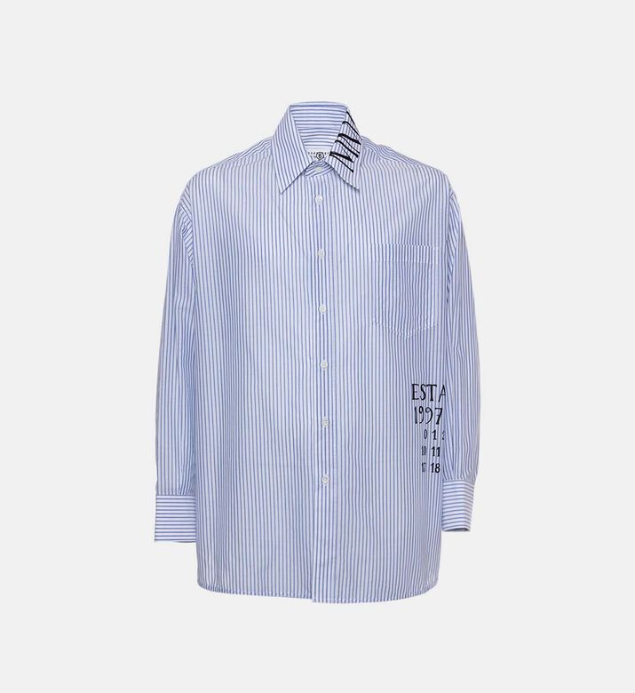 Cotton Stripped Logo-print Shirt Cotton Stripped Logo-print Shirt