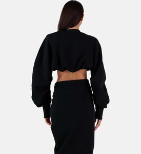 تنورة تيري متوسطة الطول بفتحة جانبية