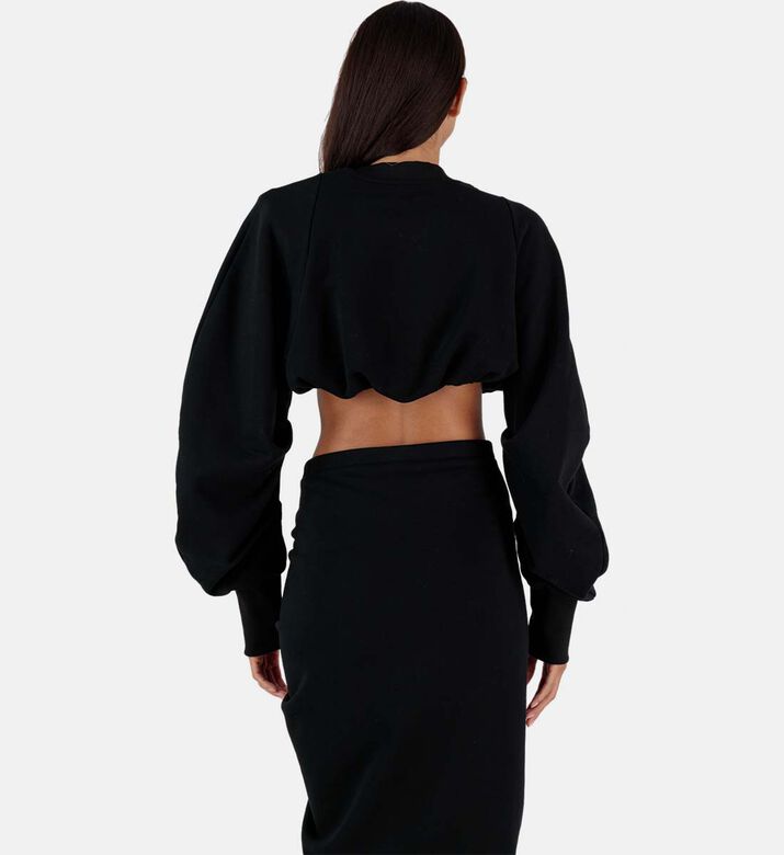 تنورة تيري متوسطة الطول بفتحة جانبية