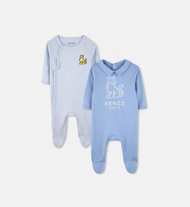 Organic Cotton Blue 2-piece Baby Pajamas Set