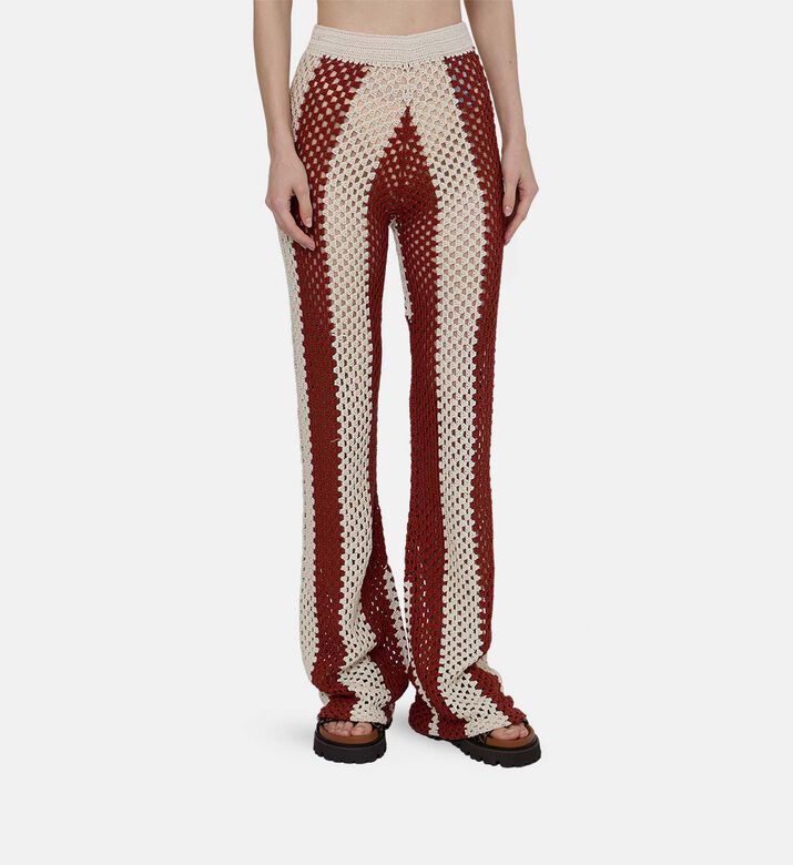 Pia Crochet Striped Pants