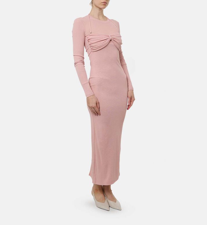 Mesh Long-sleeve Dress