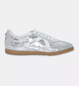 Schutz Metallic Croc-embossed Sneaker, Packshot View