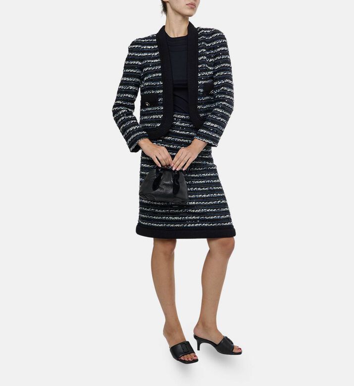 Striped Tweed Knit Jacket