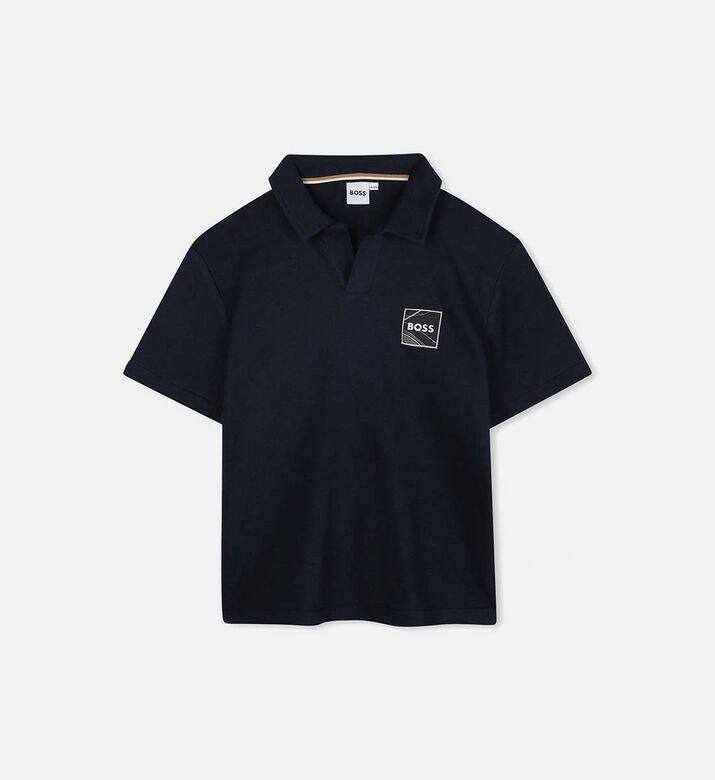 Chest Label Short-sleeve Polo Shirt